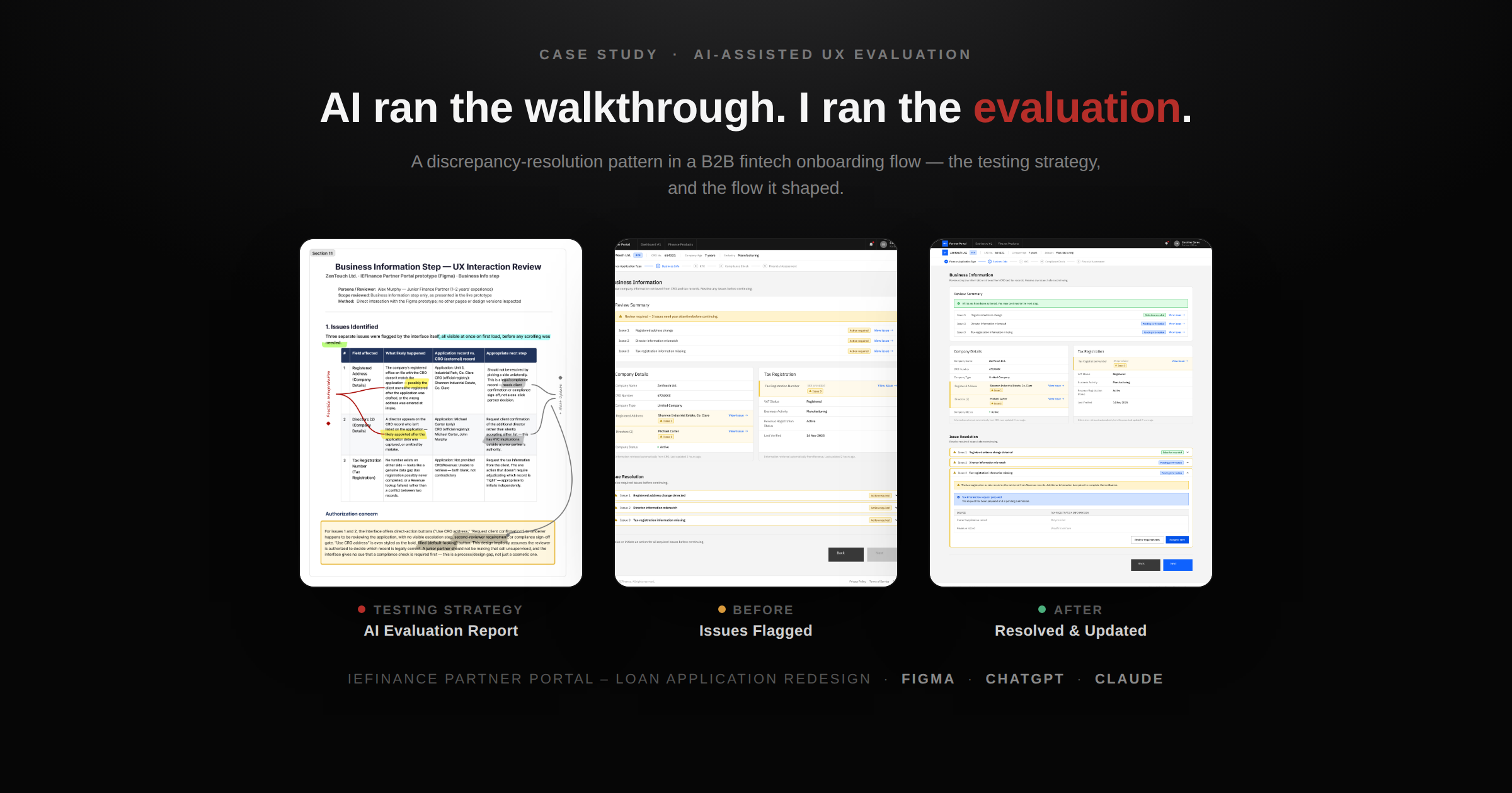 Case study cover — AI evaluation report, spotlight layout
